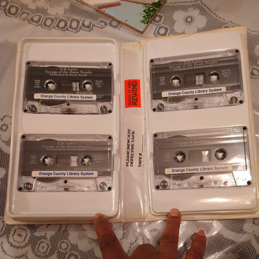 3 CS LEWIS Cassette Audiobooks Unabridged Voyage Dawn Treader Prince Last Battle - Picture 10 of 11